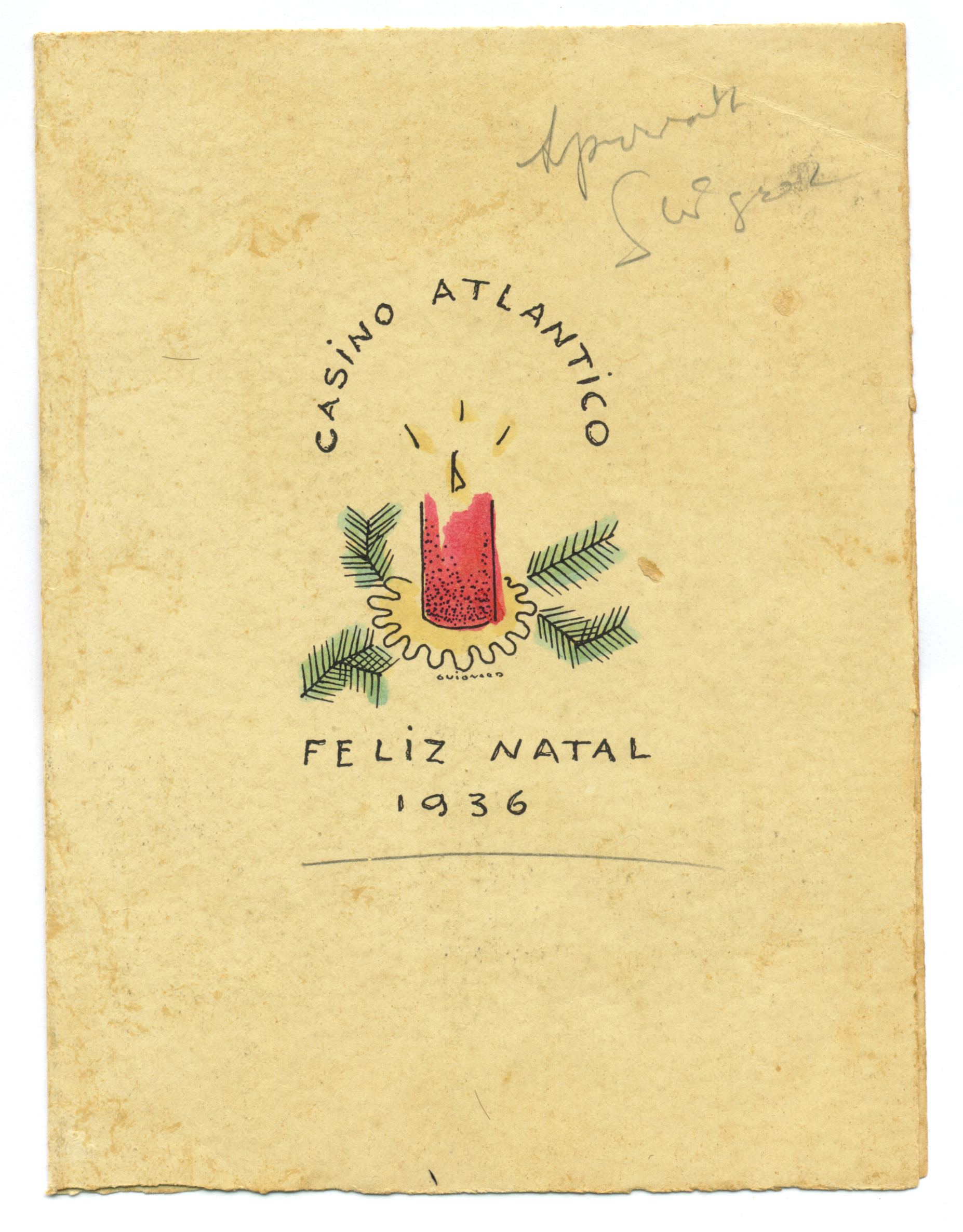 Desenhos para Cartão de Natal de Alberto da Veiga Guignard